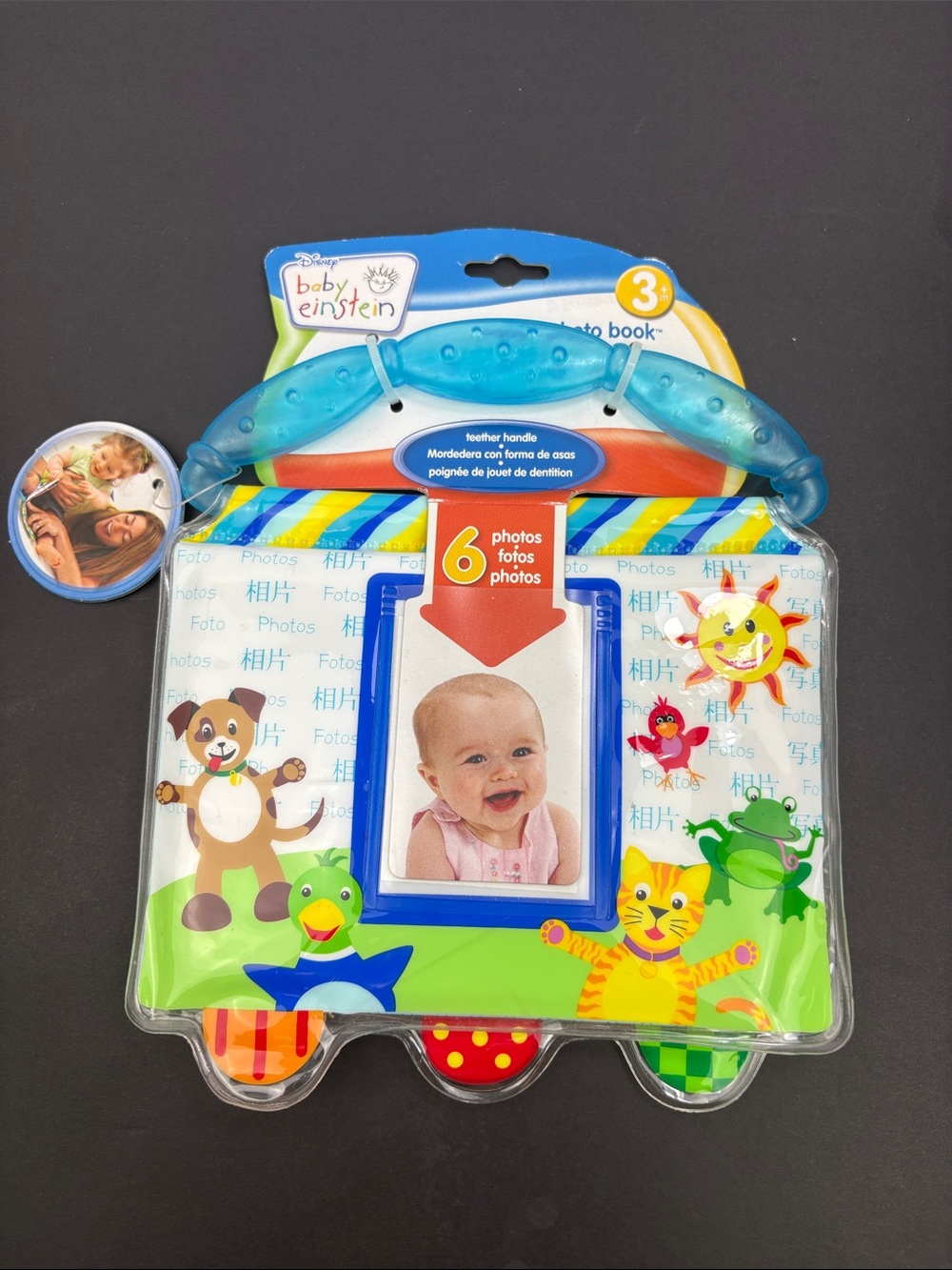 Baby Einstein Blue Teether Handle Photo Activity Book Vinyl 2008